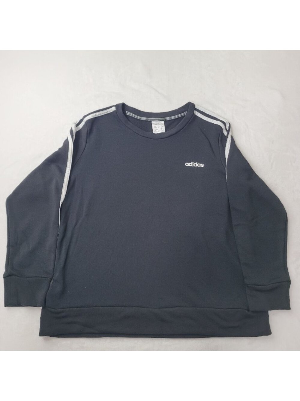 Adidas Climalite Logo Women's Black Crew Neck Sweatshirt Size XL